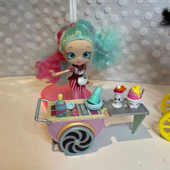 Enchantimals 🍍🧃Fruit Cart with Shopkins 🍦Peppa Mint Ice Cream Cart - Picture 4 of 11